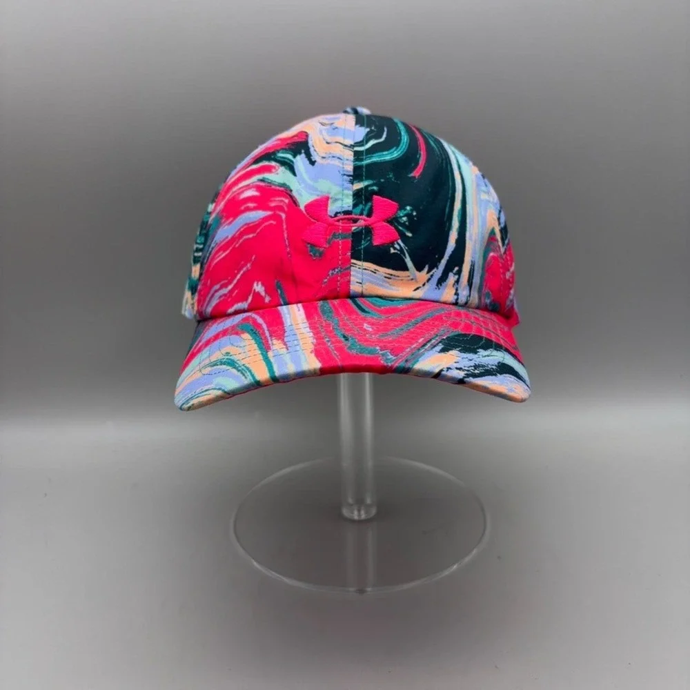 Under Armour Hat Youth OSFA Multicolor Marble Logo Adjustable Athletic Sporty